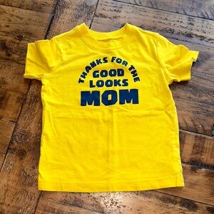 Bright Yellow Short Sleeve Tee with Fun Text Design